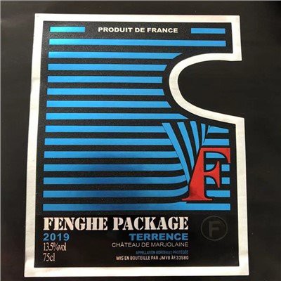 Metallic Luster Wine Label